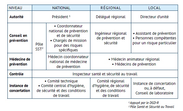 Organisation de la pr�vention