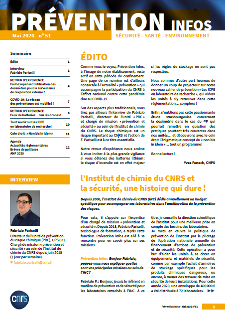 couverture de prévention infos 51